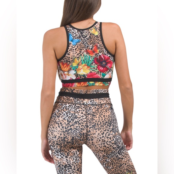 JOHNNY WAS Size Medium Bee Active Cross Hem Sports Bra - Picture 2 of 2